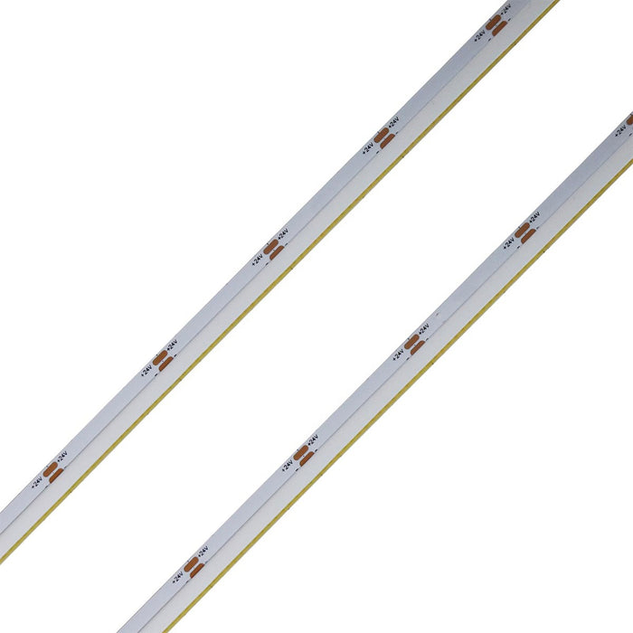Striscia Led COB Illuminazione Laterale 24V 10W/M 100lm/W CRI Ra>93 Angolo 180 Dimmerabile IP20 Sezione Taglio 33.3mm Bianco Neutro 4000K MS12684