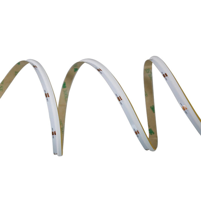 Striscia Led COB Illuminazione Laterale 24V 10W/M 100lm/W CRI Ra>93 Angolo 180 Dimmerabile IP20 Sezione Taglio 33.3mm Bianco Caldo 3000K MS12683