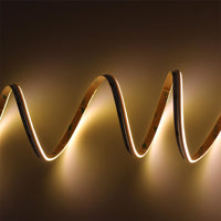 Striscia Led COB Illuminazione Laterale 24V 10W/M 100lm/W CRI Ra>93 Angolo 180 Dimmerabile IP20 Sezione Taglio 33.3mm Bianco Caldo 3000K MS12683