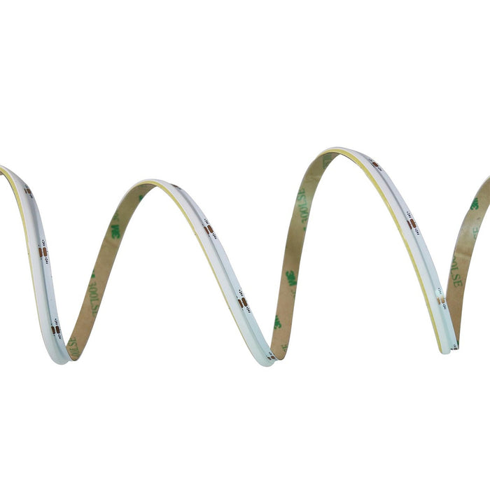 Striscia Led COB Illuminazione Laterale 24V 10W/M 100lm/W CRI Ra>93 Angolo 180 Dimmerabile IP20 Sezione Taglio 33.3mm Bianco Freddo 6500K MS12686