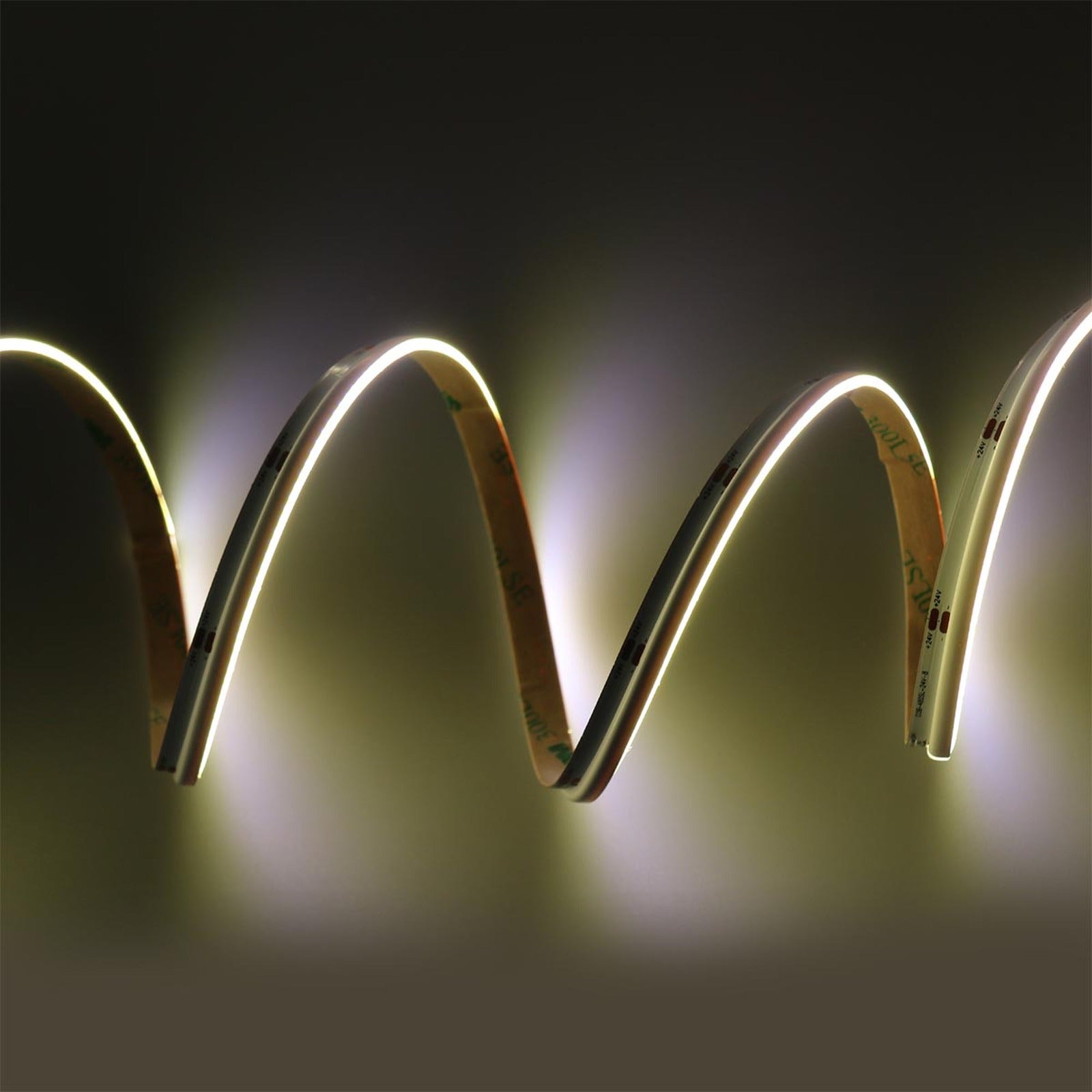 Striscia Led COB Illuminazione Laterale 24V 10W/M 100lm/W CRI Ra>93 Angolo 180 Dimmerabile IP20 Sezione Taglio 33.3mm Bianco Neutro 4000K MS12684