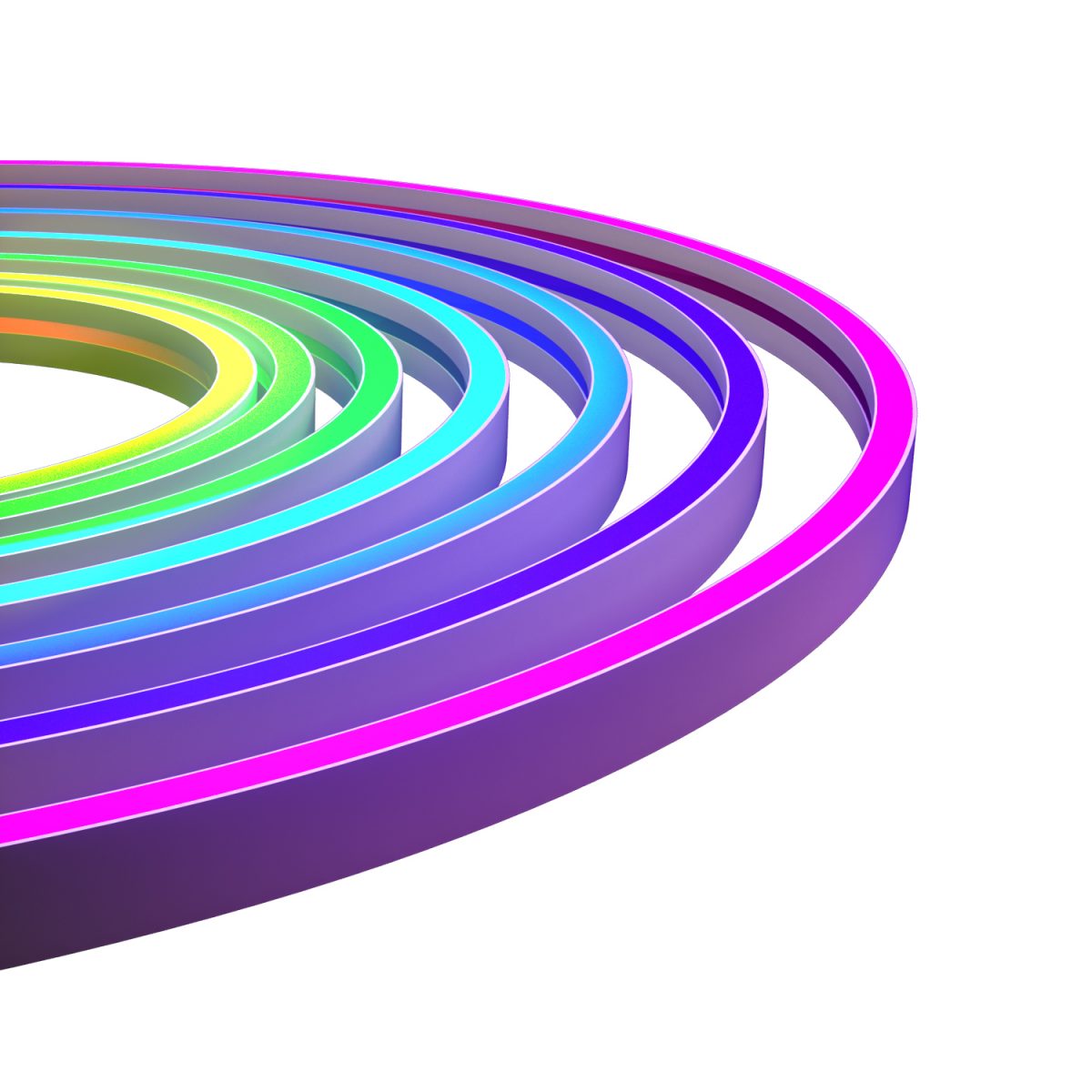 Striscia Led Neon Flex RGB Digitale Esterna IP65 Intelligente WIFI Wireless Compatibile Alexa Google