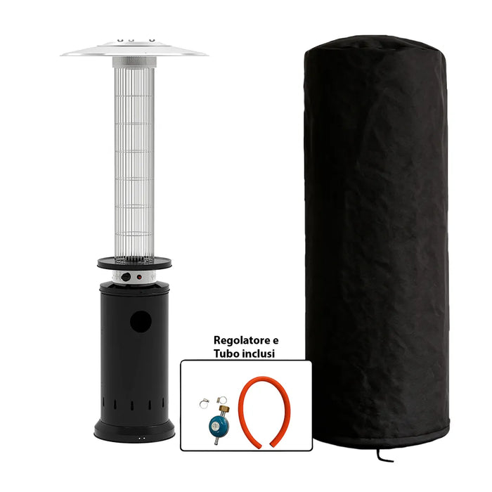 Tempo Style - Stufa a Gas Eclissi (13kW) | Stufa da esterno Nero