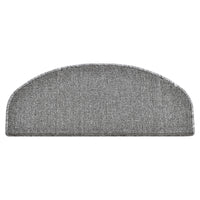 Set da 15 Tappeti Coprigradini per Scale Interne - Mezzaluna - Grigio Chiaro [en.casa]