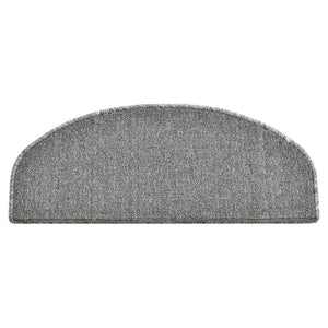 Set da 15 Tappeti Coprigradini per Scale Interne - Mezzaluna - Grigio Chiaro [en.casa]