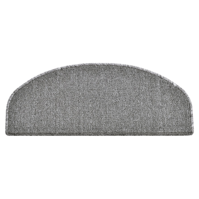 Set da 15 Tappeti Coprigradini per Scale Interne - Mezzaluna - Grigio Chiaro [en.casa]