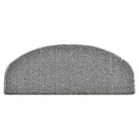 Confezione da 15 gradini semicircolari antiscivolo 65 x 24 cm con bordo grigio chiaro 03_0007612