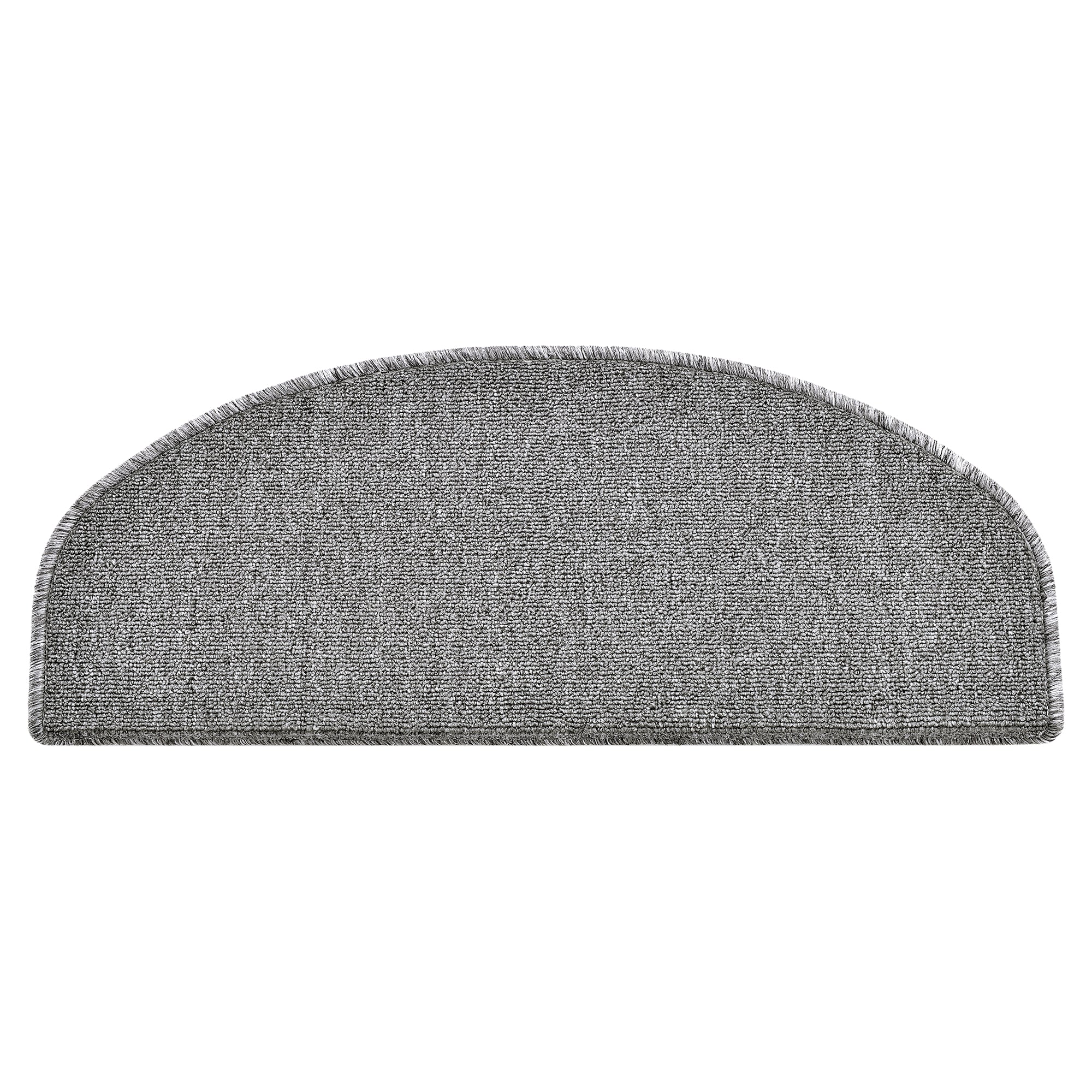 Confezione da 15 gradini semicircolari antiscivolo 65 x 24 cm con bordo grigio chiaro 03_0007612