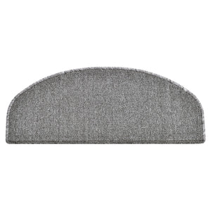 Confezione da 15 gradini semicircolari antiscivolo 65 x 24 cm con bordo grigio chiaro 03_0007612