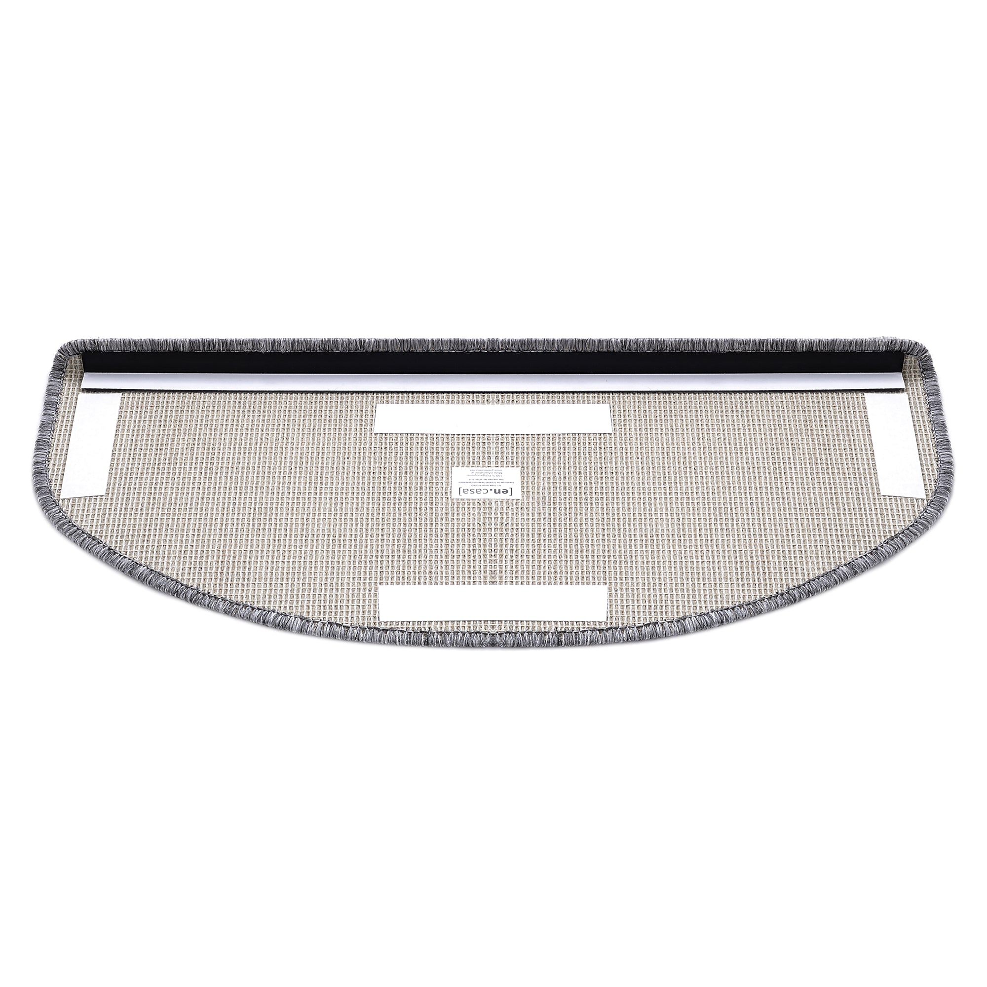 Set da 15 Tappeti Coprigradini per Scale Interne - Mezzaluna - Grigio Chiaro [en.casa]