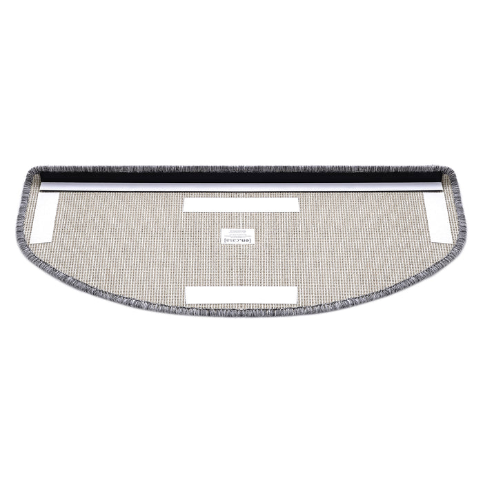 Set da 15 Tappeti Coprigradini per Scale Interne - Mezzaluna - Grigio Chiaro [en.casa]