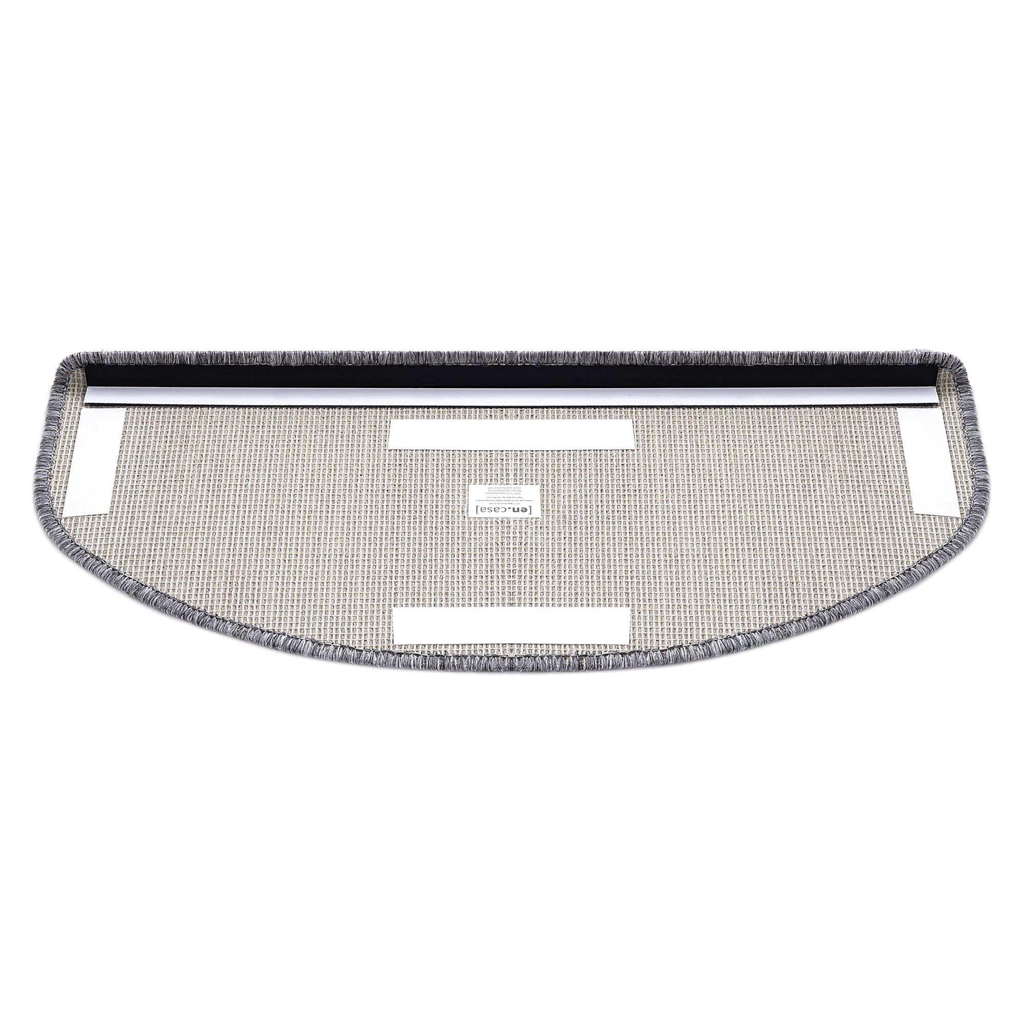 Confezione da 15 gradini semicircolari antiscivolo 65 x 24 cm con bordo grigio chiaro 03_0007612