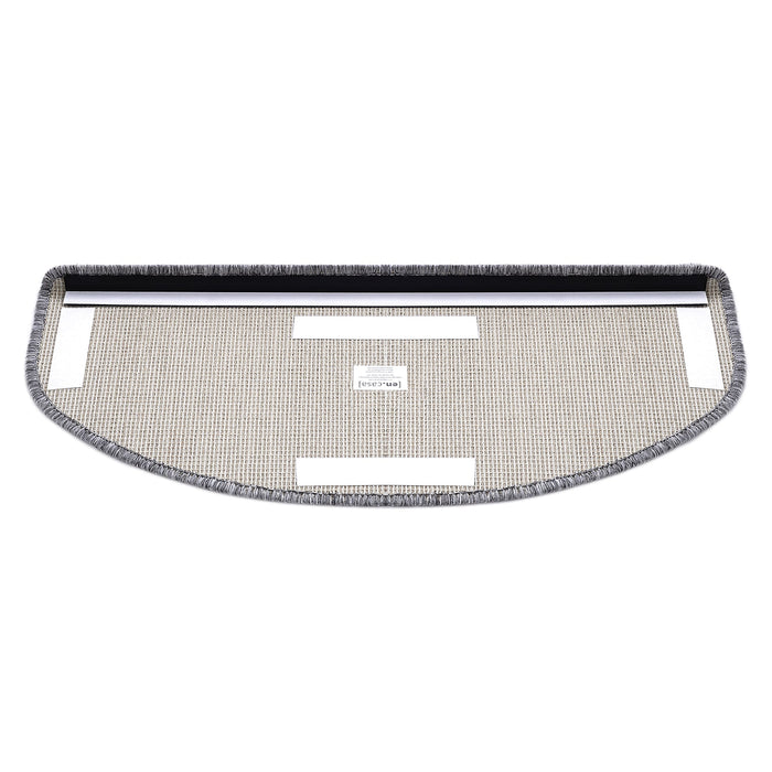 Confezione da 15 gradini semicircolari antiscivolo 65 x 24 cm con bordo grigio chiaro 03_0007612