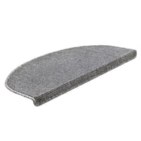 Confezione da 15 gradini semicircolari antiscivolo 65 x 24 cm con bordo grigio chiaro 03_0007612