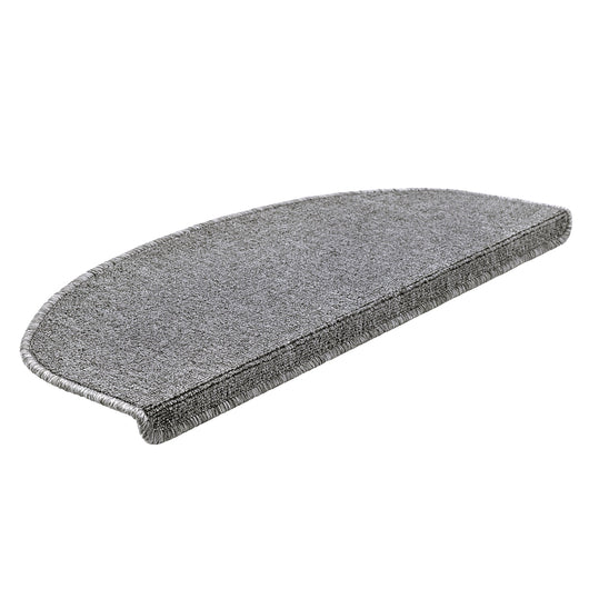Confezione da 15 gradini semicircolari antiscivolo 65 x 24 cm con bordo grigio chiaro 03_0007612