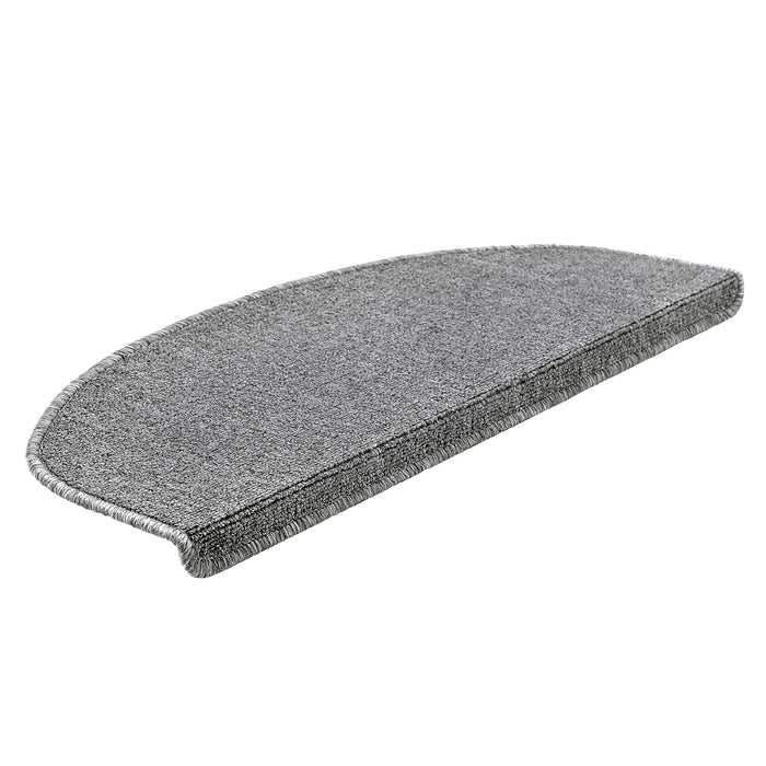 Confezione da 15 gradini semicircolari antiscivolo 65 x 24 cm con bordo grigio chiaro 03_0007612