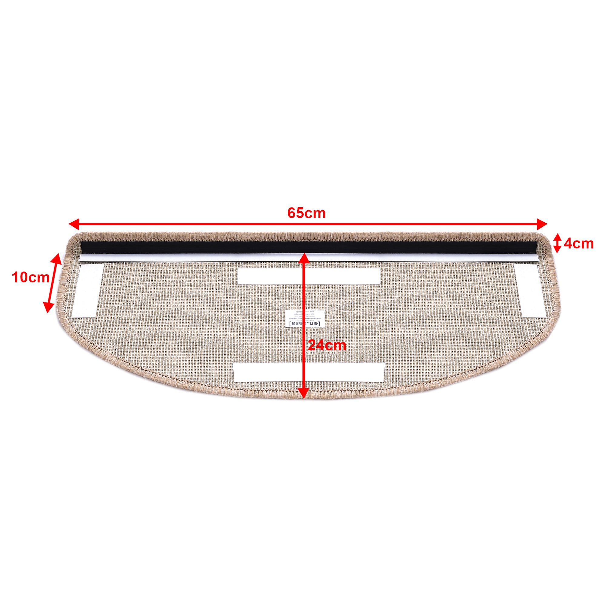 Set da 15 Tappeti Coprigradini per Scale Interne - Mezzaluna - Beige [en.casa]