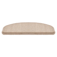Set da 15 Tappeti Coprigradini per Scale Interne - Mezzaluna - Beige [en.casa]