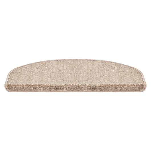 Confezione da 15 gradini semicircolari antiscivolo 65 x 24 cm con bordo beige 03_0007611
