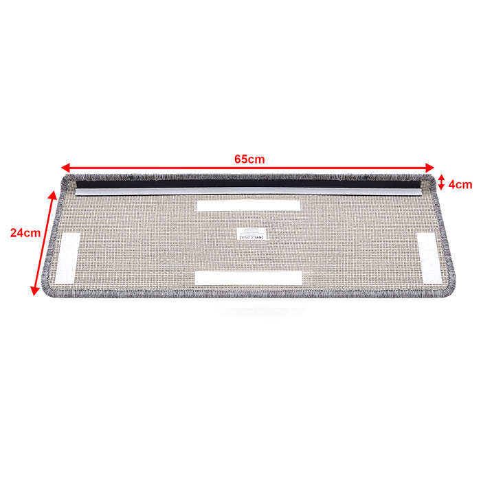 Set da 15 Tappeti Coprigradini per Scale Interne - Rettangolare - Grigio Chiaro [en.casa]