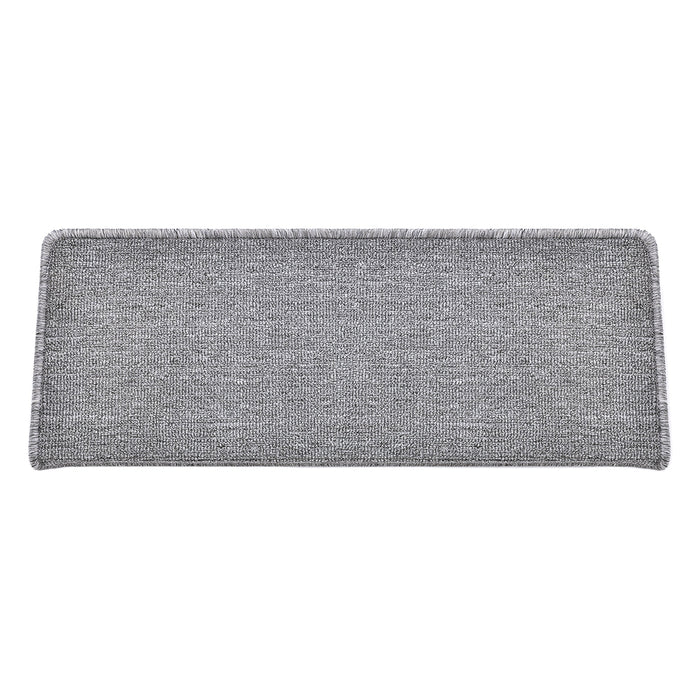 Confezione 15 Gradini Antiscivolo Rettangolari 65 x 24 cm con Bordo Grigio Chiaro 03_0007608