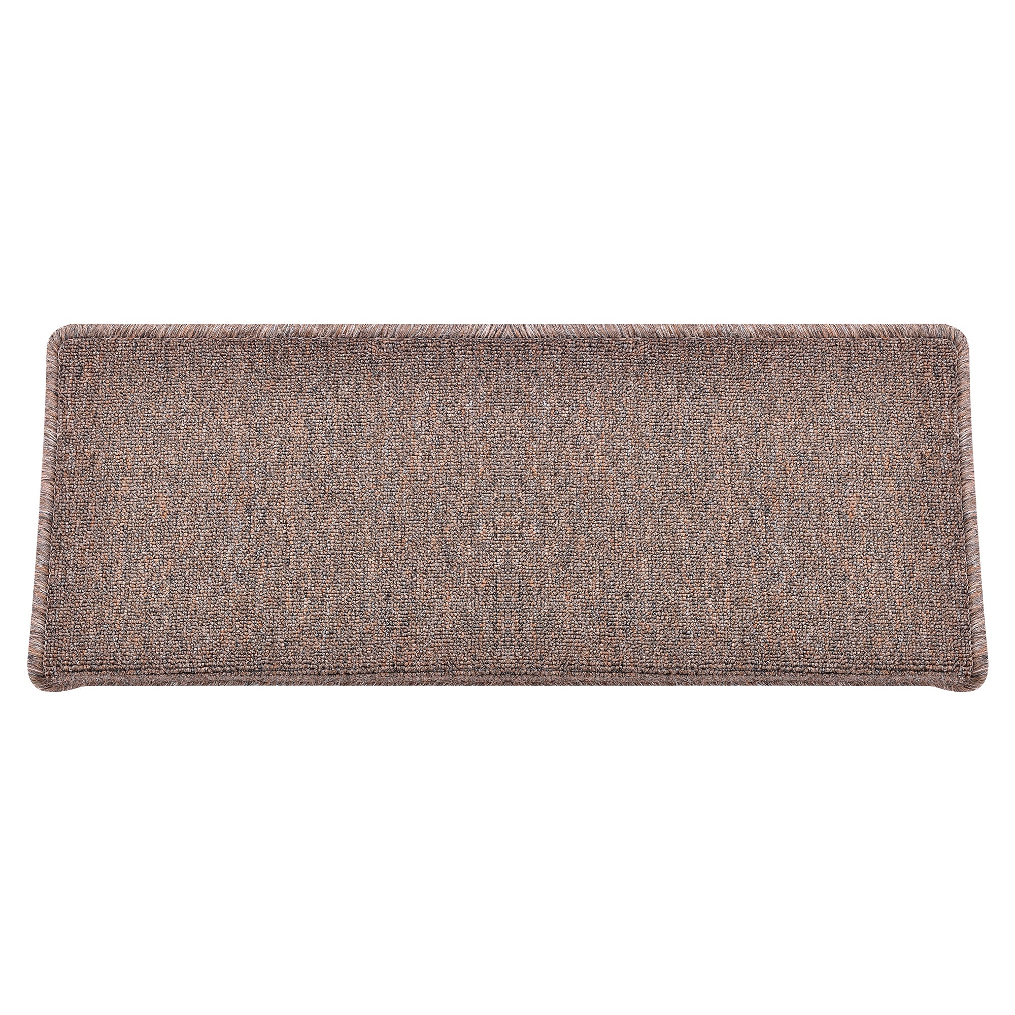 Confezione da 15 Gradini Antiscivolo Rettangolari 65 x 24 cm con Bordo Marrone Scuro 03_0007610