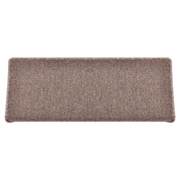 Confezione da 15 Gradini Antiscivolo Rettangolari 65 x 24 cm con Bordo Marrone Scuro 03_0007610