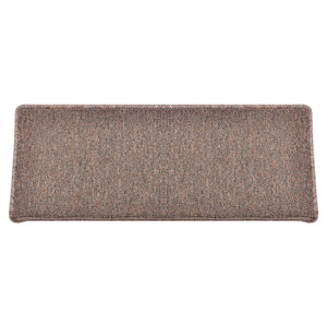 Confezione da 15 Gradini Antiscivolo Rettangolari 65 x 24 cm con Bordo Marrone Scuro 03_0007610