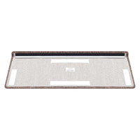 Confezione da 15 Gradini Antiscivolo Rettangolari 65 x 24 cm con Bordo Marrone Scuro 03_0007610