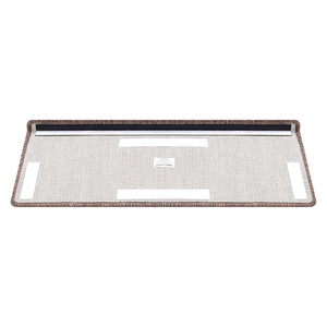 Confezione da 15 Gradini Antiscivolo Rettangolari 65 x 24 cm con Bordo Marrone Scuro 03_0007610