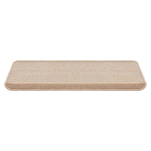 Confezione da 15 Gradini Antiscivolo Rettangolari 65 x 24 cm con Bordo Beige 03_0007607