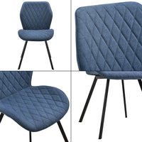 Set di 2 Sedie per Sala di Attesa/Salotto/Studio/Pranzo 2 Sedie Imbottite con Gambe in Metallo 2 Poltroncine in Stile