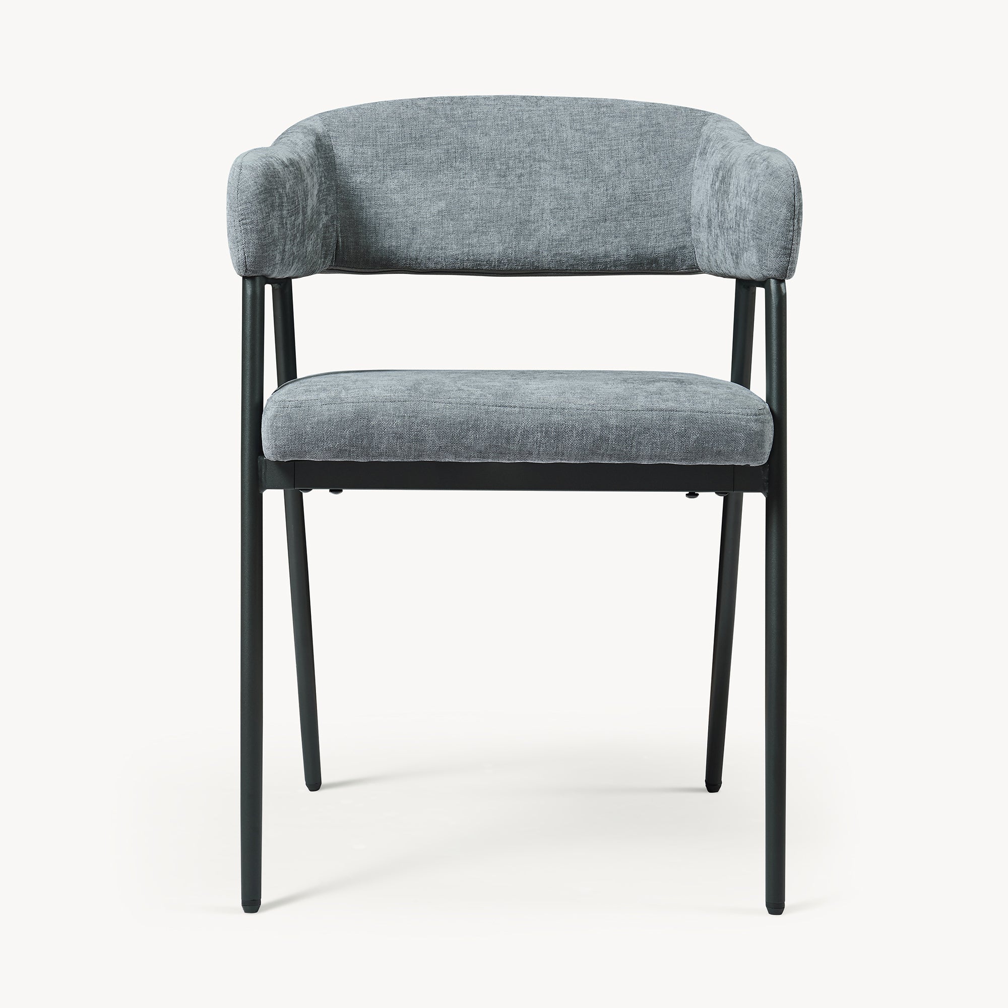 Set Kohlmand di 4 Sedie Imbottite da Sala Pranzo con Rivestimento in Tessuto - Grigio Scuro [en.casa]