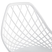 Set di 2 sedie da pranzo con seduta in plastica 83 cm bianco 03_0006037