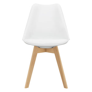 Set 4 sedie per sala da pranzo in ecopelle faggio bianco 03_0006761