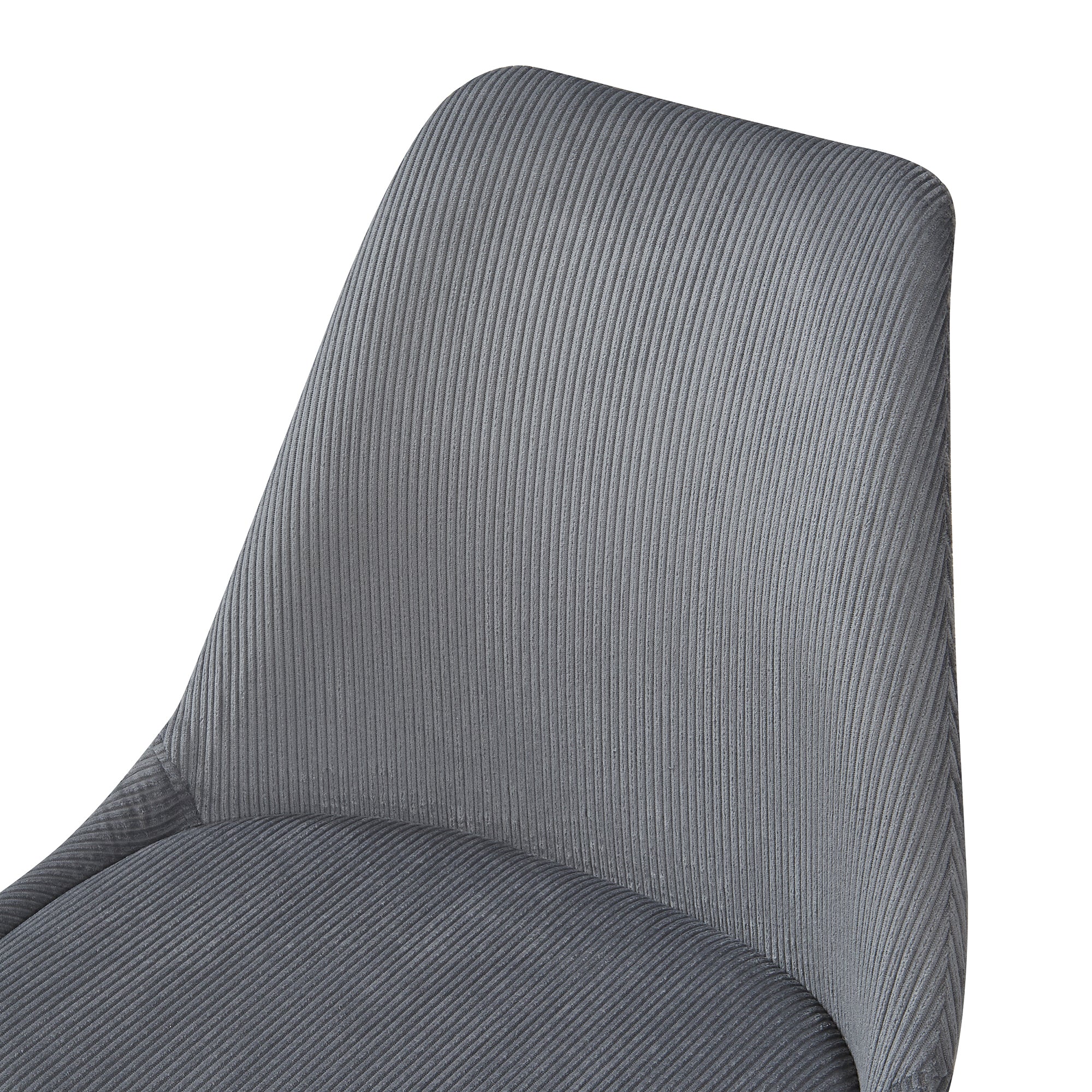 Set Fläten di 6 Sedie da Sala con Seduta Imbottita Rivestimento in Velluto a Coste Grigio [en.casa]