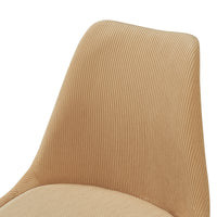 Set Fläten di 6 Sedie da Sala con Seduta Imbottita Rivestimento in Velluto a Coste Giallo Senape [en.casa]