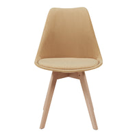 Set Fläten di 6 Sedie da Sala con Seduta Imbottita Rivestimento in Velluto a Coste Giallo Senape [en.casa]