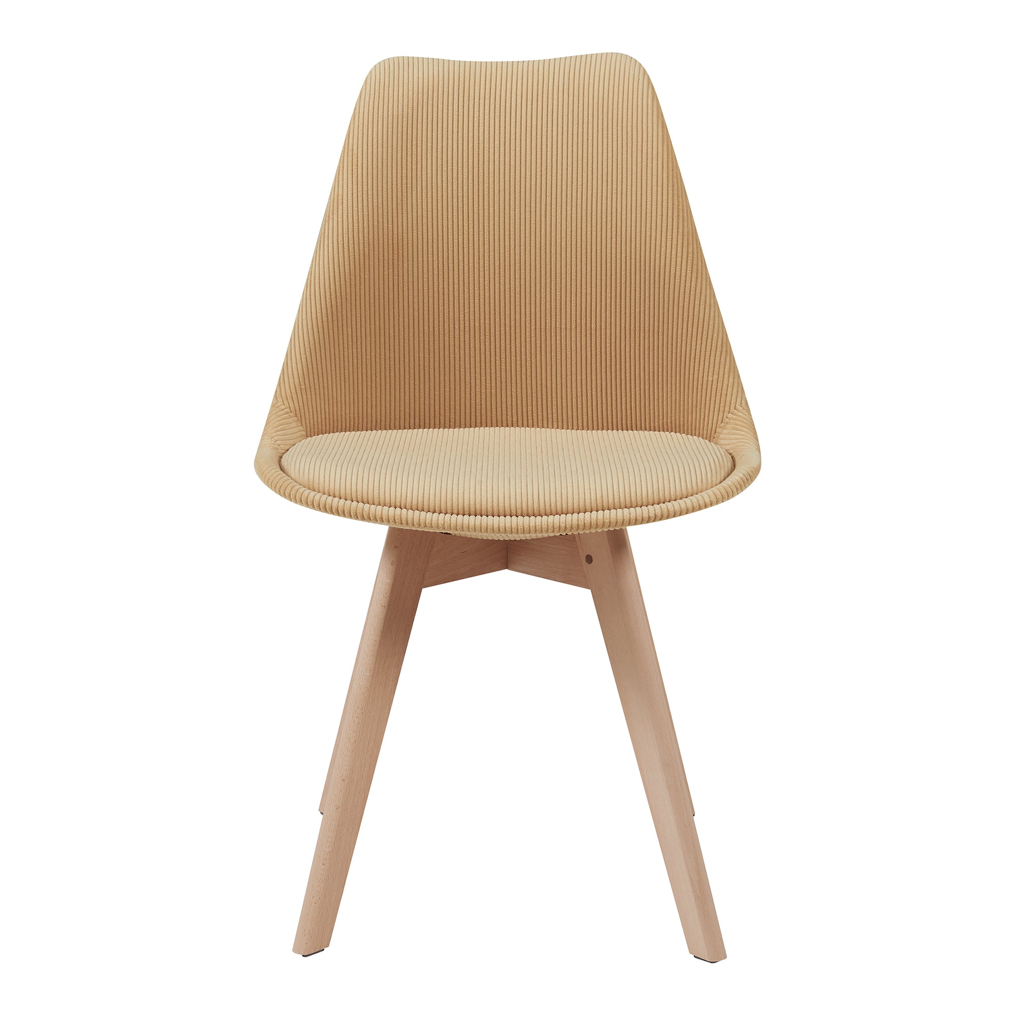 Set Fläten di 6 Sedie da Sala con Seduta Imbottita Rivestimento in Velluto a Coste Giallo Senape [en.casa]