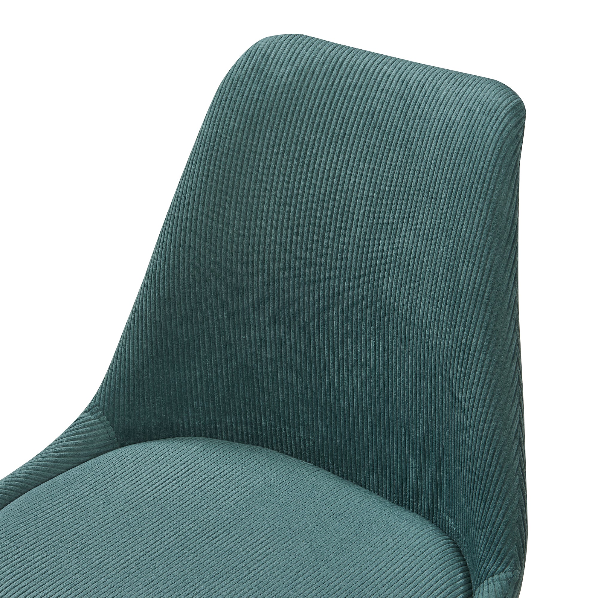 Set Fläten di 6 Sedie da Sala con Seduta Imbottita Rivestimento in Velluto a Coste Verde Scuro [en.casa]