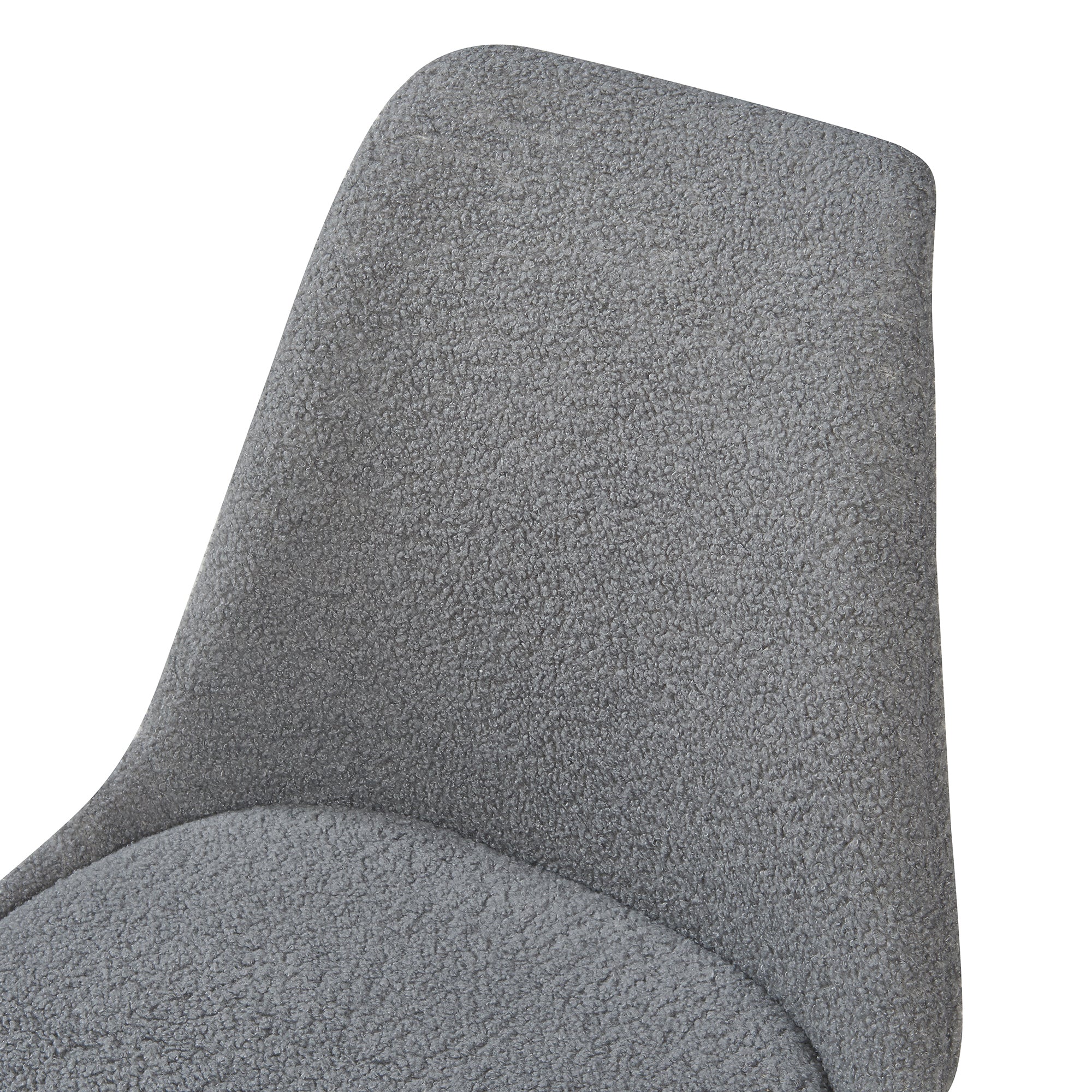 Set Fläten di 6 Sedie da Sala con Seduta Imbottita Rivestimento in Tessuto Bouclé Grigio [en.casa]