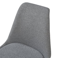 Set Fläten di 6 Sedie da Sala con Seduta Imbottita Rivestimento in Tessuto Bouclé Grigio [en.casa]