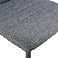 [en.casa] Sedie per Sala da Pranzo Set di 6 Sedie Imbottite 96 x 43 x 52 cm Acciaio Poliestere Grigio