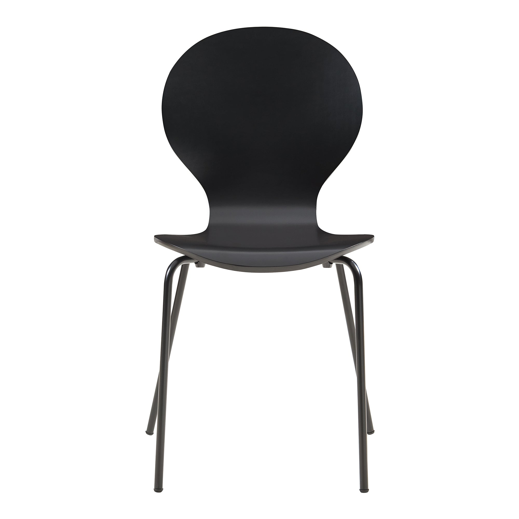 Set di 4 Sedie da Sala ETNE Impilabili - Nero [en.casa]