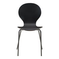 Set di 4 Sedie da Sala ETNE Impilabili - Nero [en.casa]