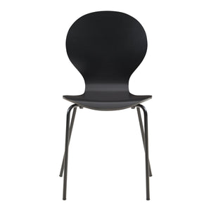 Set di 4 Sedie da Sala ETNE Impilabili - Nero [en.casa]