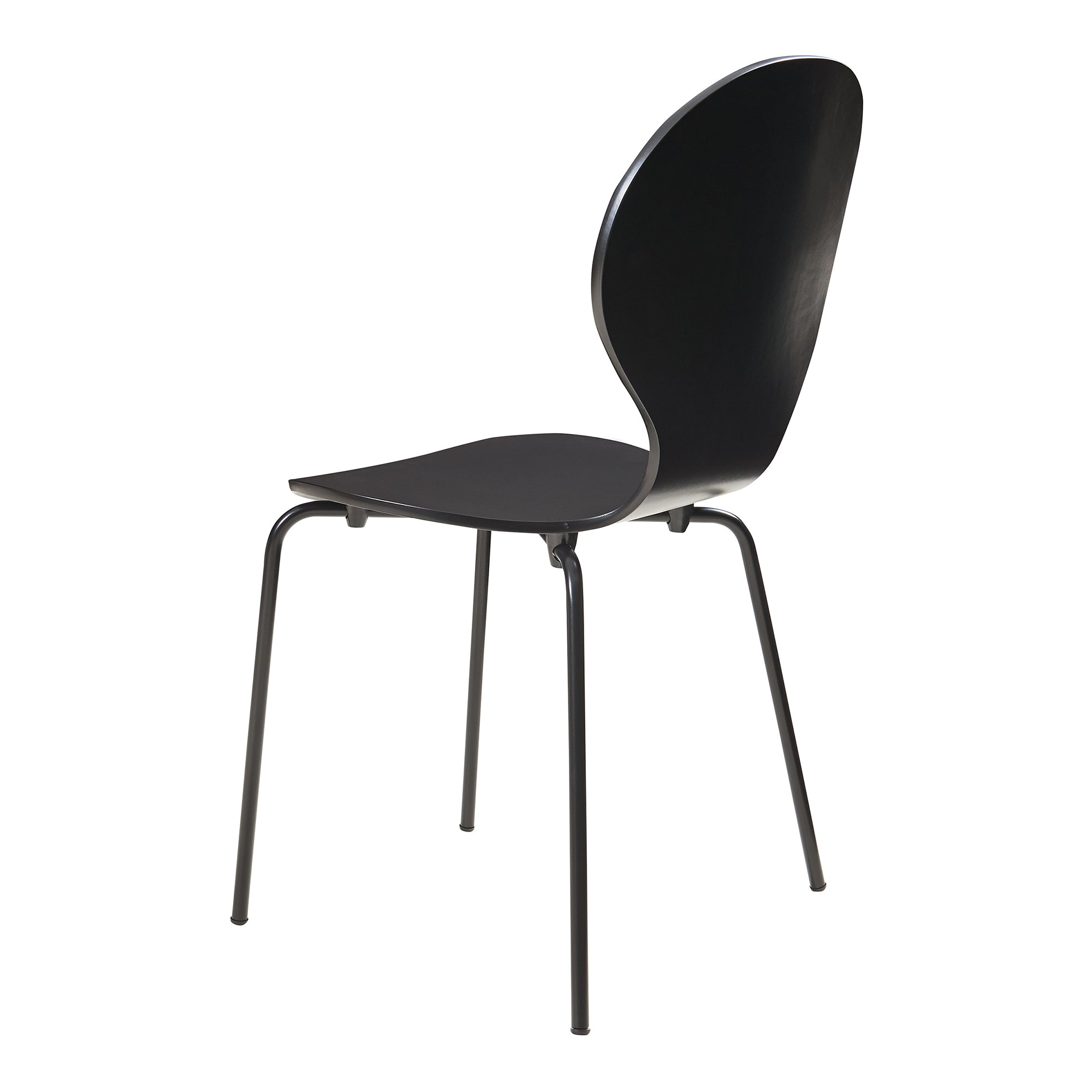 Set di 4 Sedie da Sala ETNE Impilabili - Nero [en.casa]