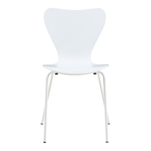 Set di 4 Sedie da Sala Essunga Impilabili - Bianco [en.casa]