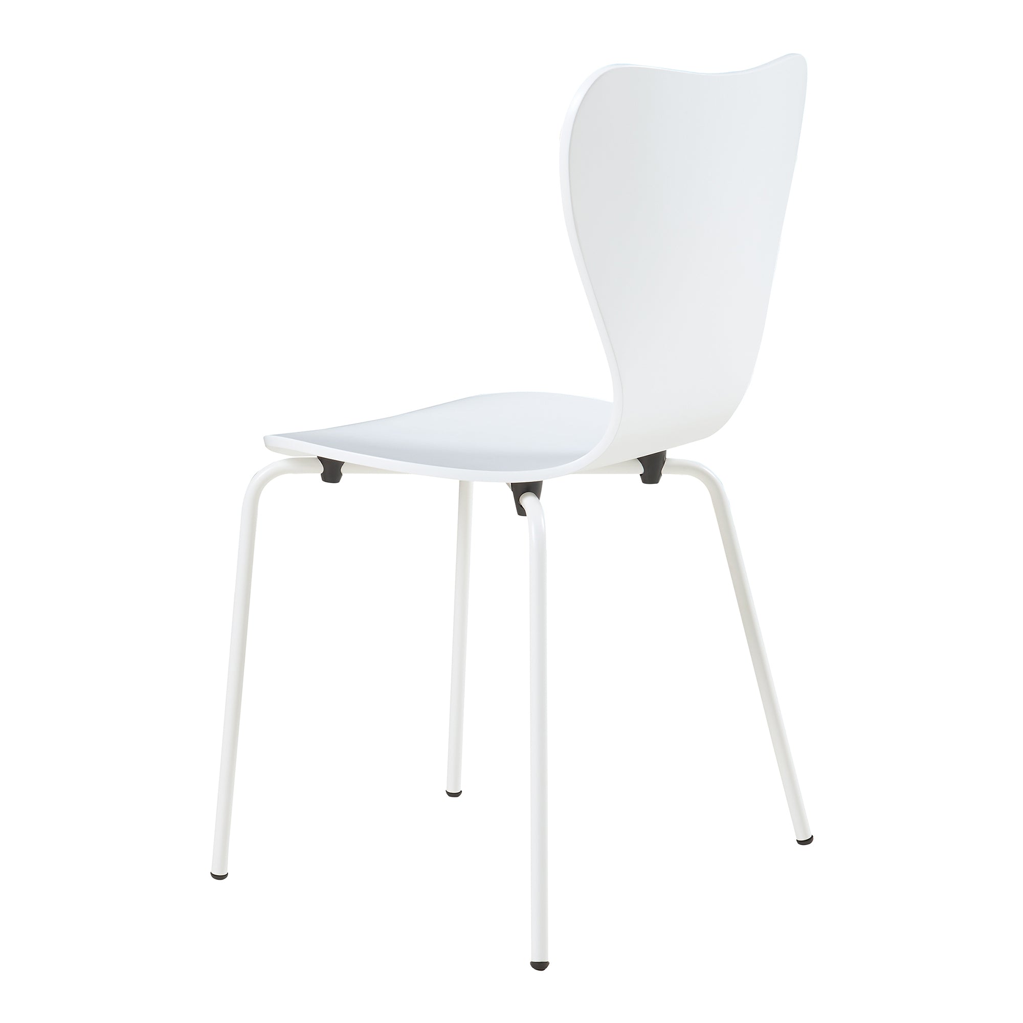 Set di 4 Sedie da Sala Essunga Impilabili - Bianco [en.casa]