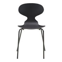 Set Kil di 4 Sedie Impilabili da Sala Pranzo - Nero [en.casa]